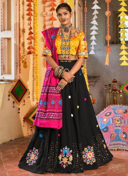Black And Pink Colour Kf Rass 4 Fancy New Festive Wear Navratri Chaniya Choli Latest Collection 2119